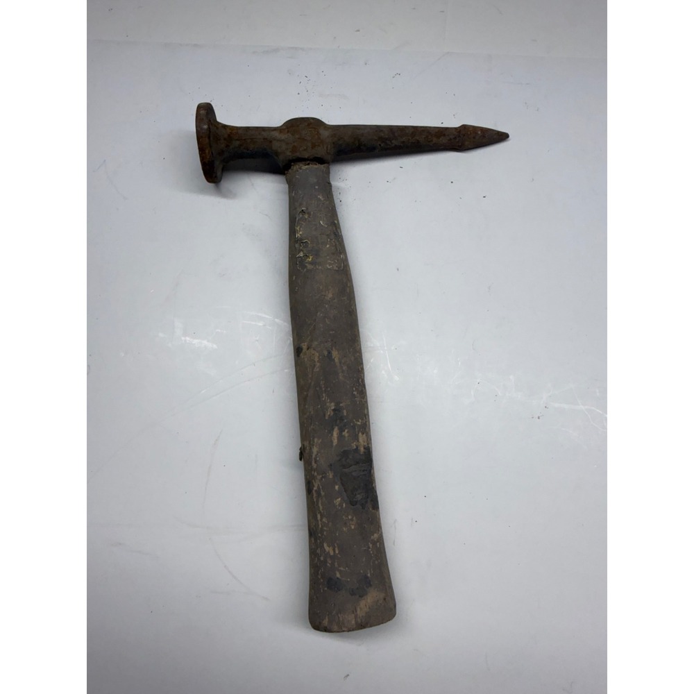 Vintage Body Hammer Pick Head Metalworking Tool Wood Handle Antique Patina